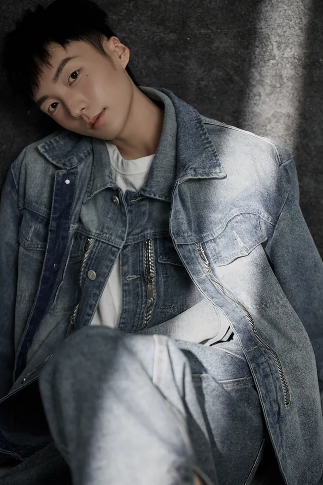 Side-lit denim portrait of ZGY